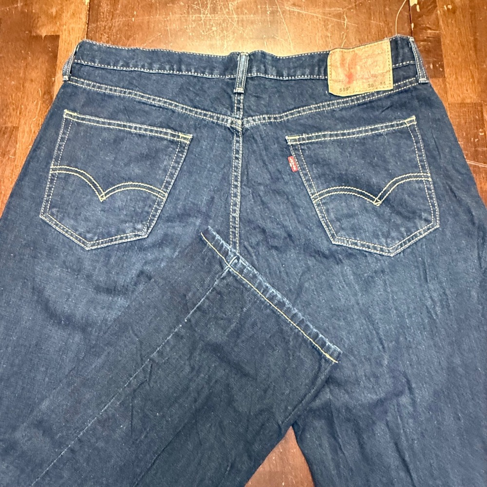 Levis 559 Relaxed Straight Jeans Mens 36x34 Dark Wash Denim Classic Workwear